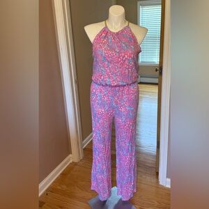 Lily Pulitzer Bowen Jumpsuit in pink sorbet and high altitude